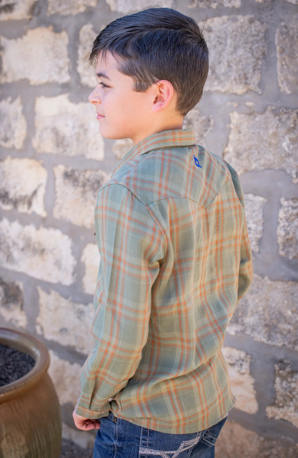 Deer Camp Plaid Pearl Snap Long Sleeve
