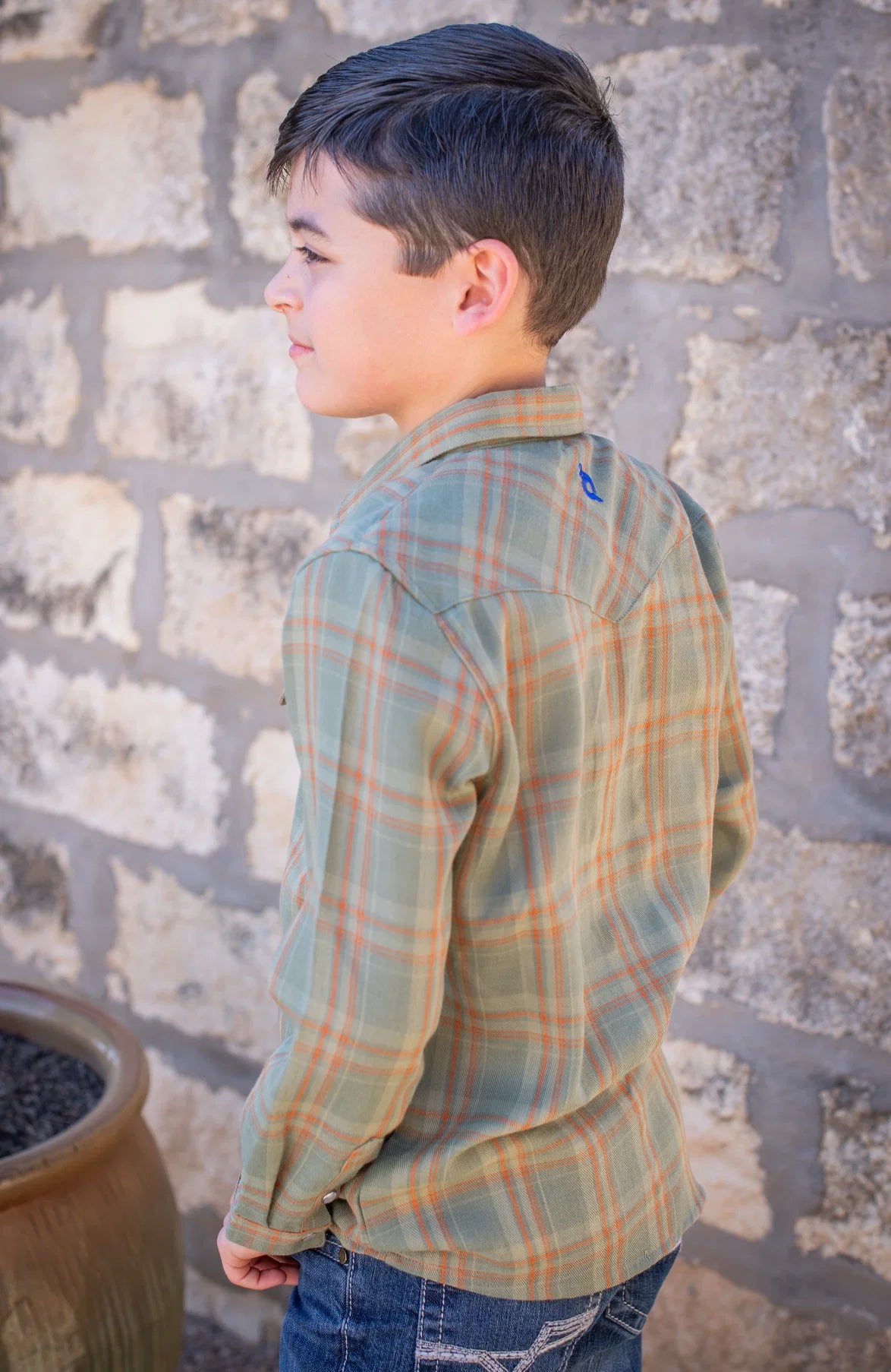Deer Camp Plaid Pearl Snap Long Sleeve