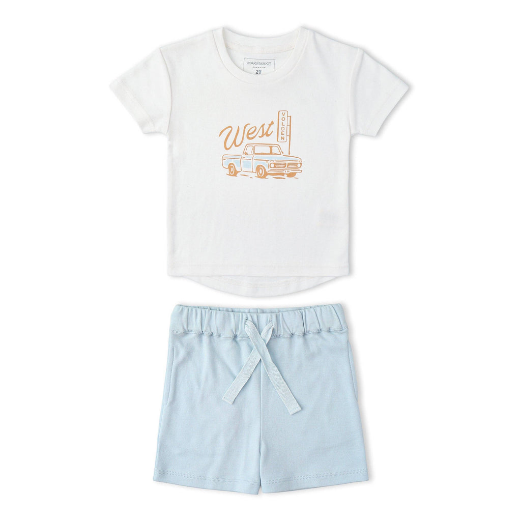 Ford Truck Organic Graphic Tee & Shorts Set