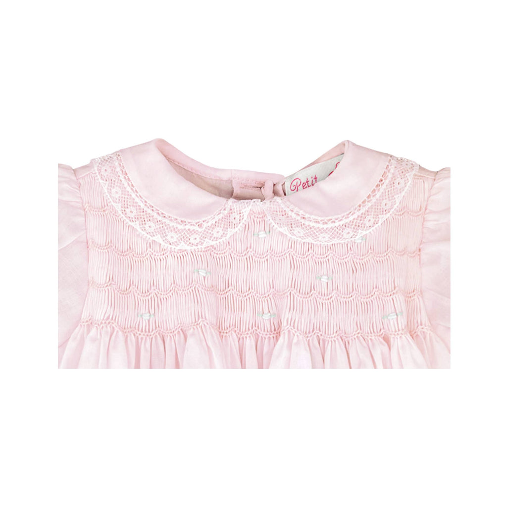 Little Roses Smocked Dress with Lace