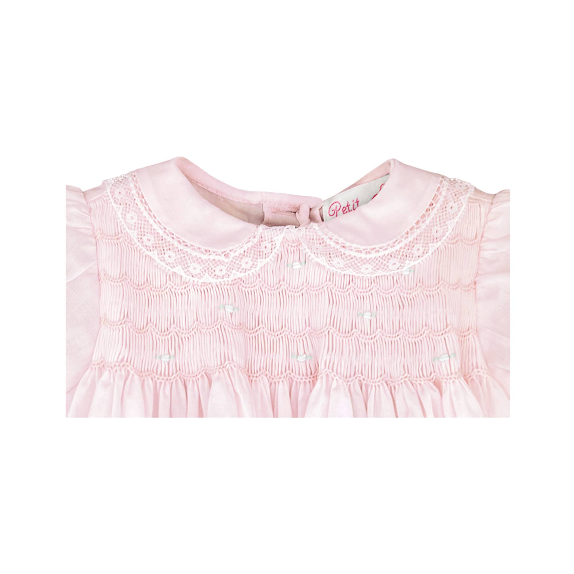 Little Roses Smocked Dress with Lace