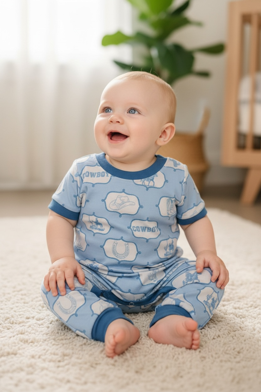 Cowboy Blue romper