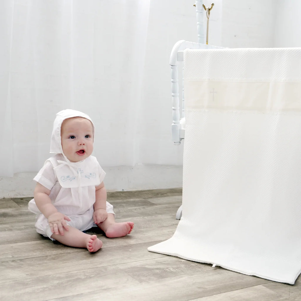 Hand Embroidery Cross Boy whit Bonnet