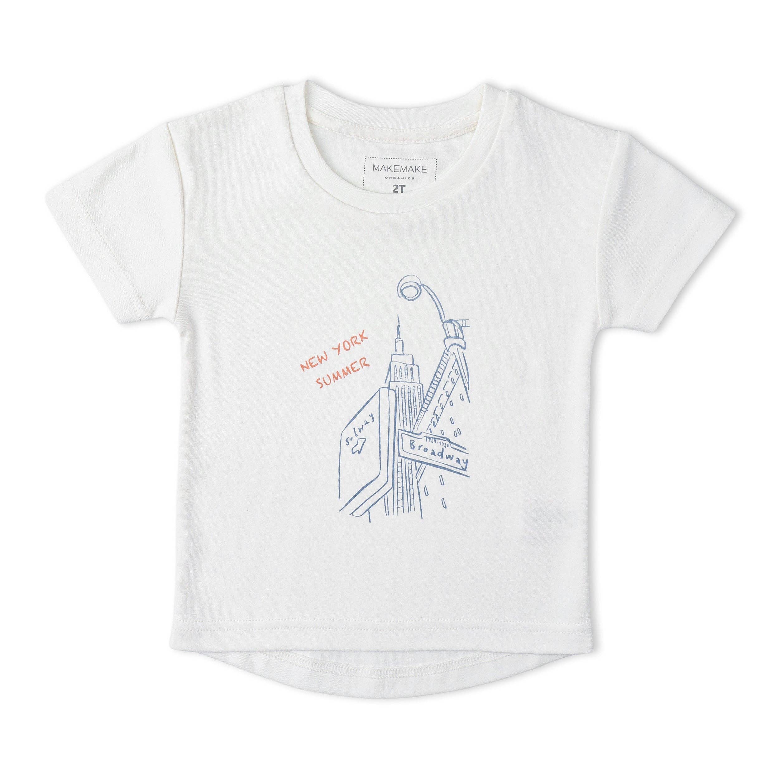 Newyork-Organic Graphic Tee & Shorts Set