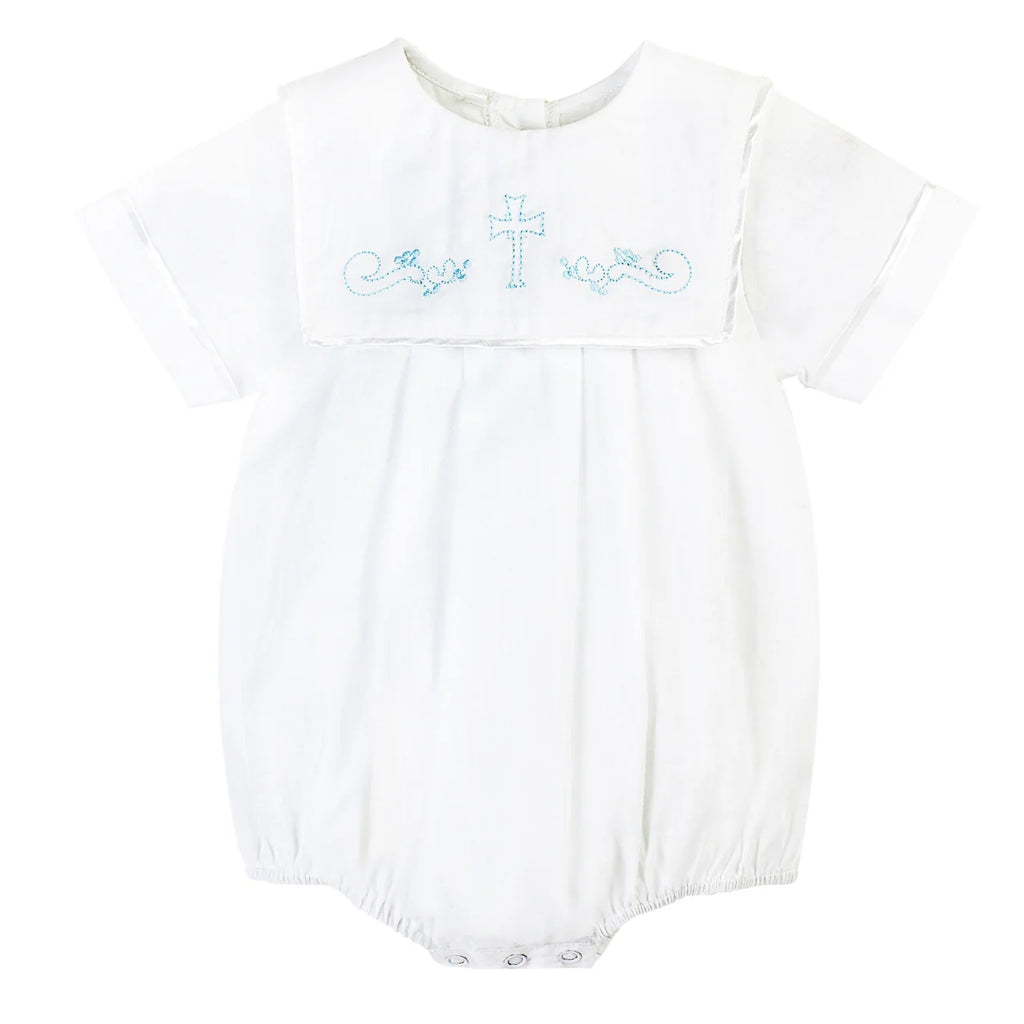 Hand Embroidery Cross Boy whit Bonnet