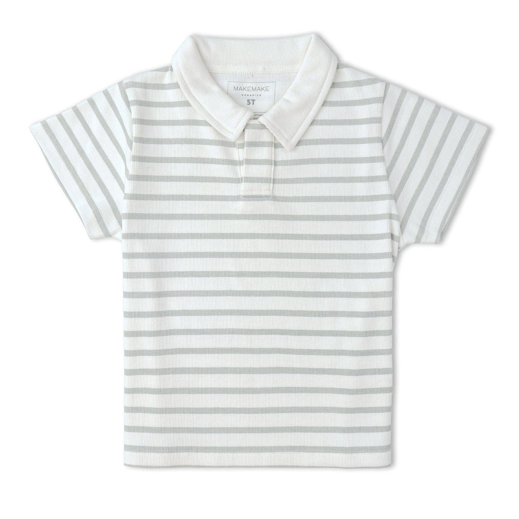 Enrique Stripes Organic Collar Tee & Shorts Set