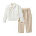 Christian Button Down Boy Shirt & Pants Set