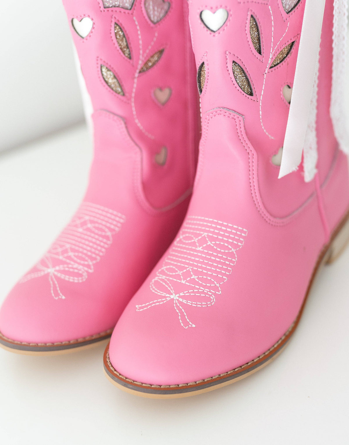 Sweetheart Bow Cowgirl Boots- Pink 2026