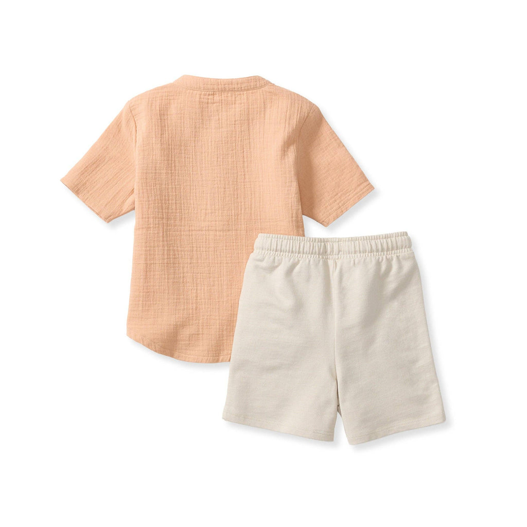 Sebastian Muslin Boy Shirt & Shorts Set
