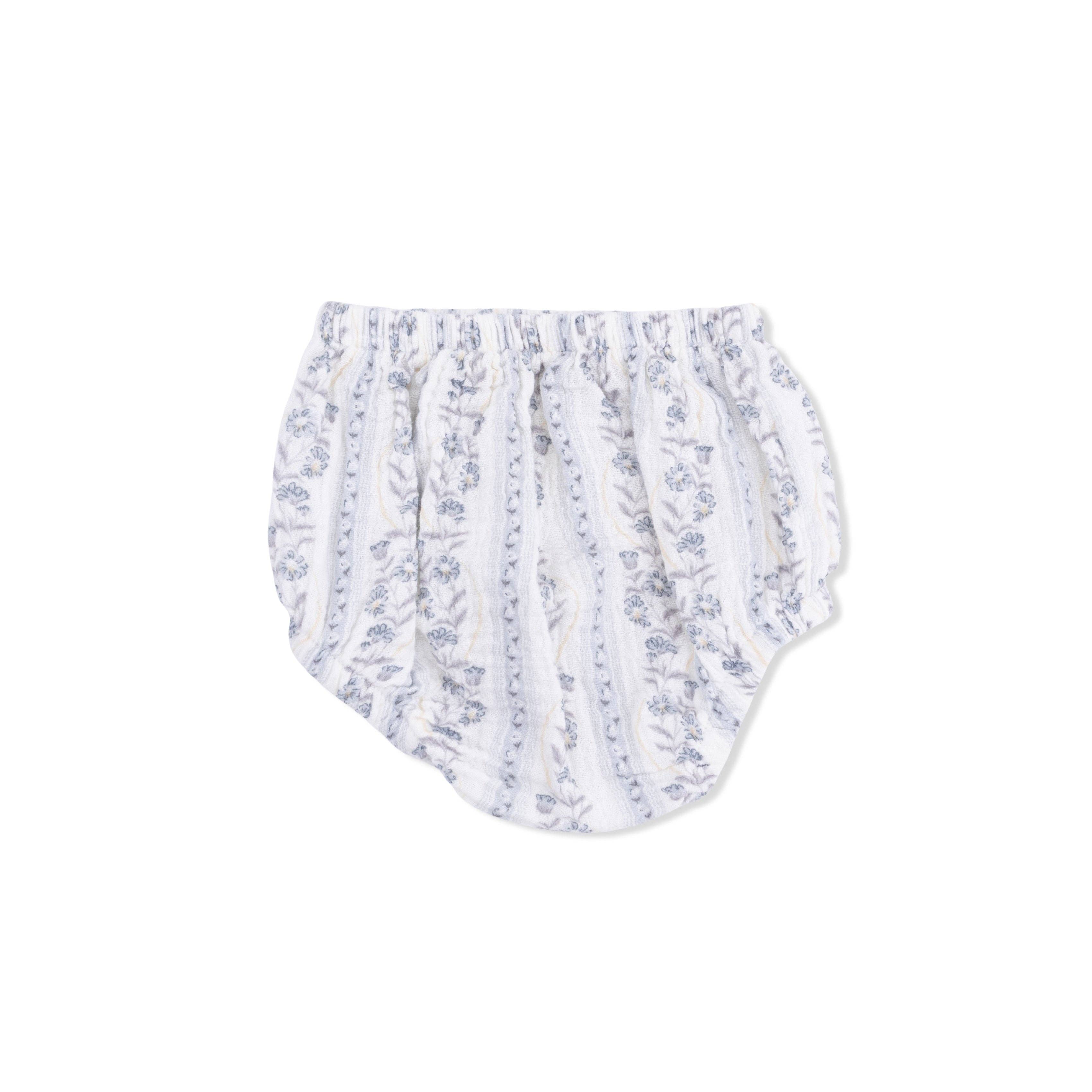 Kimberly Floral Stripe - Western Pearl Snap Dress & Bloomer