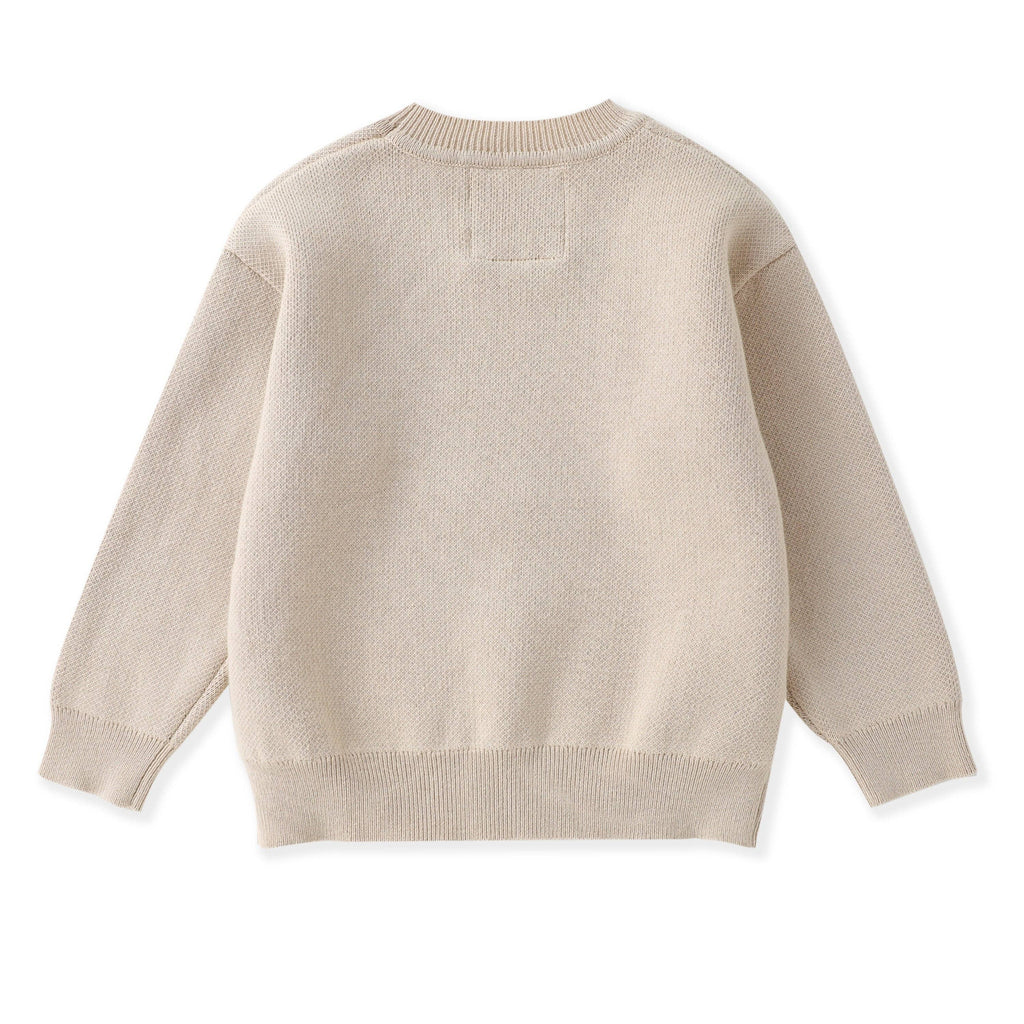 Sand Beige Football Sweater