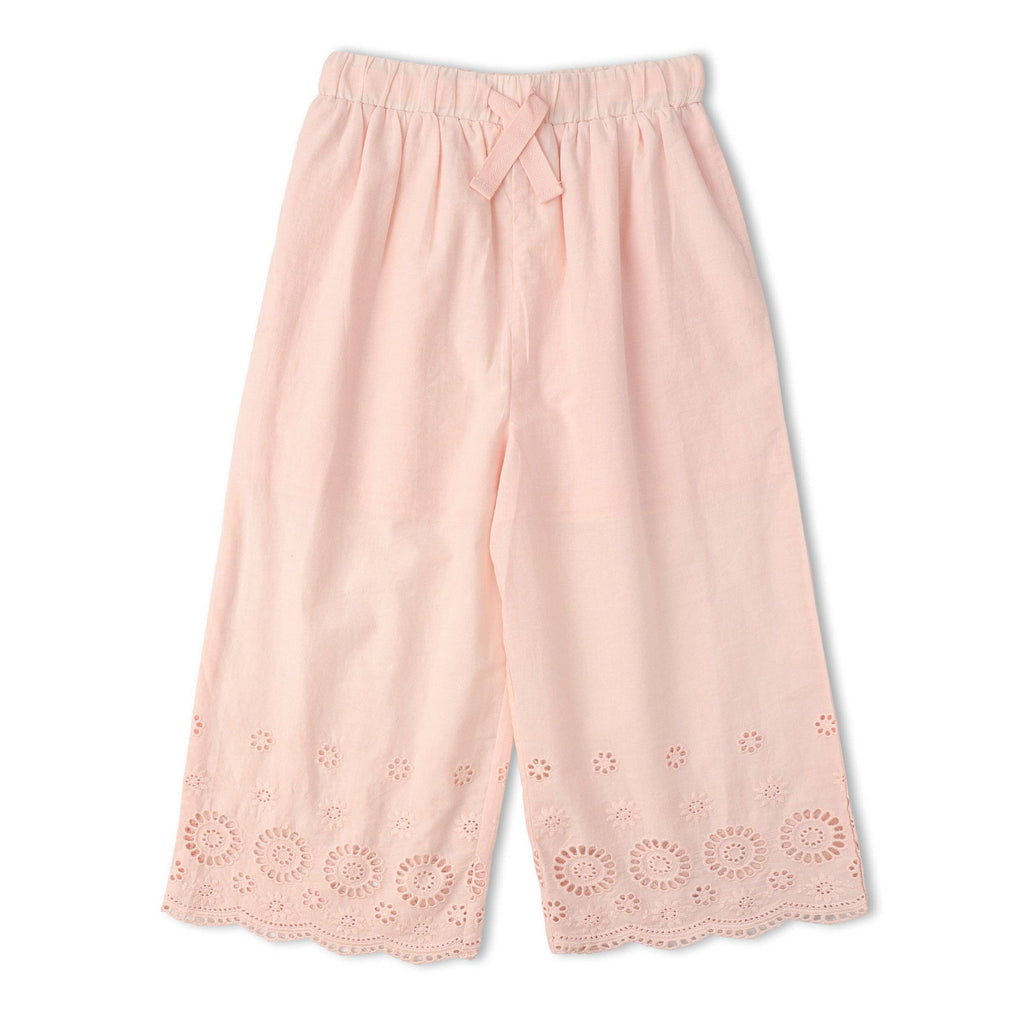 Emilia Organic Top And Pant Set - Blush Eyelet