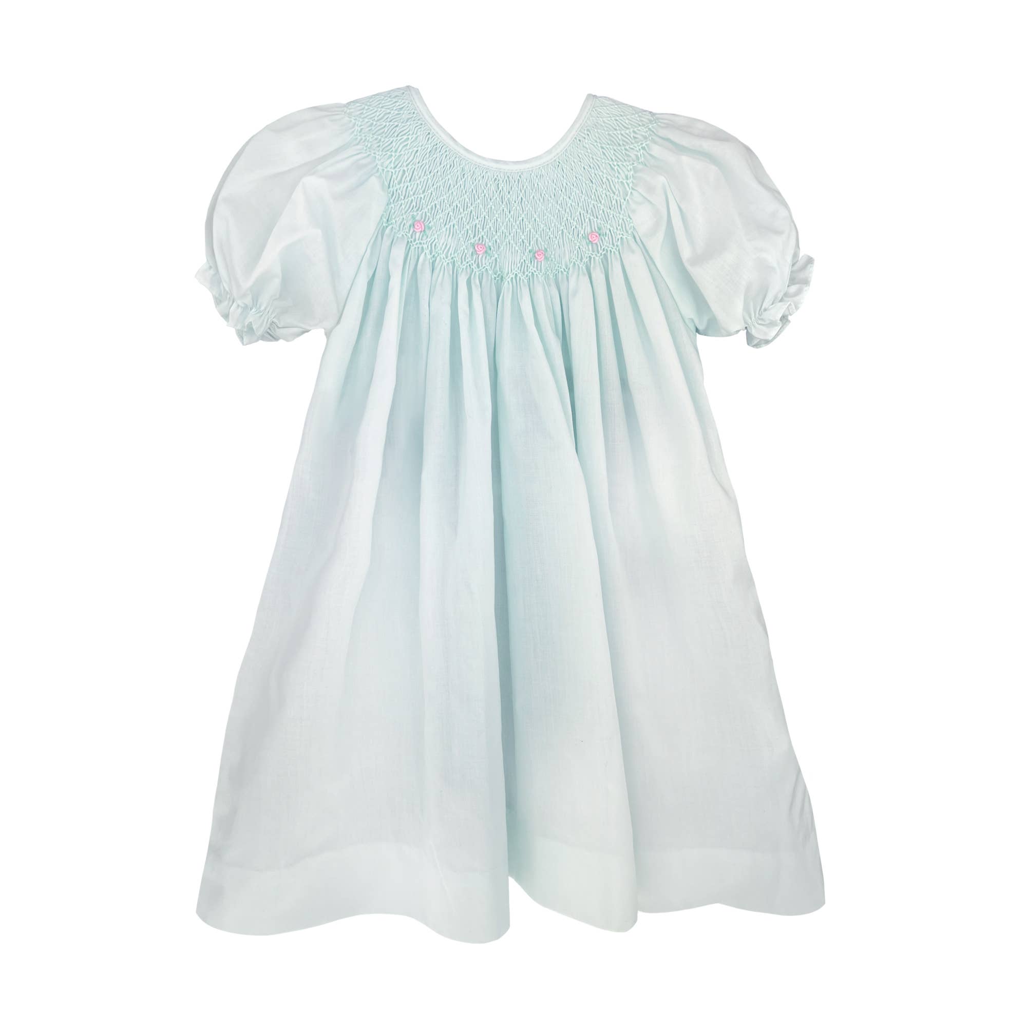 Amelia Mint Bubble Embroidery