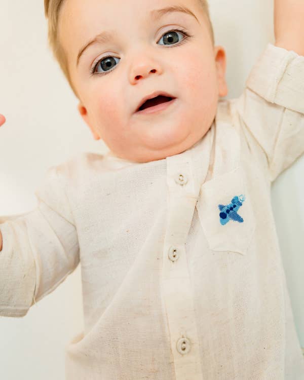 Mini Aviator Baby Shirt (Organic Cotton)