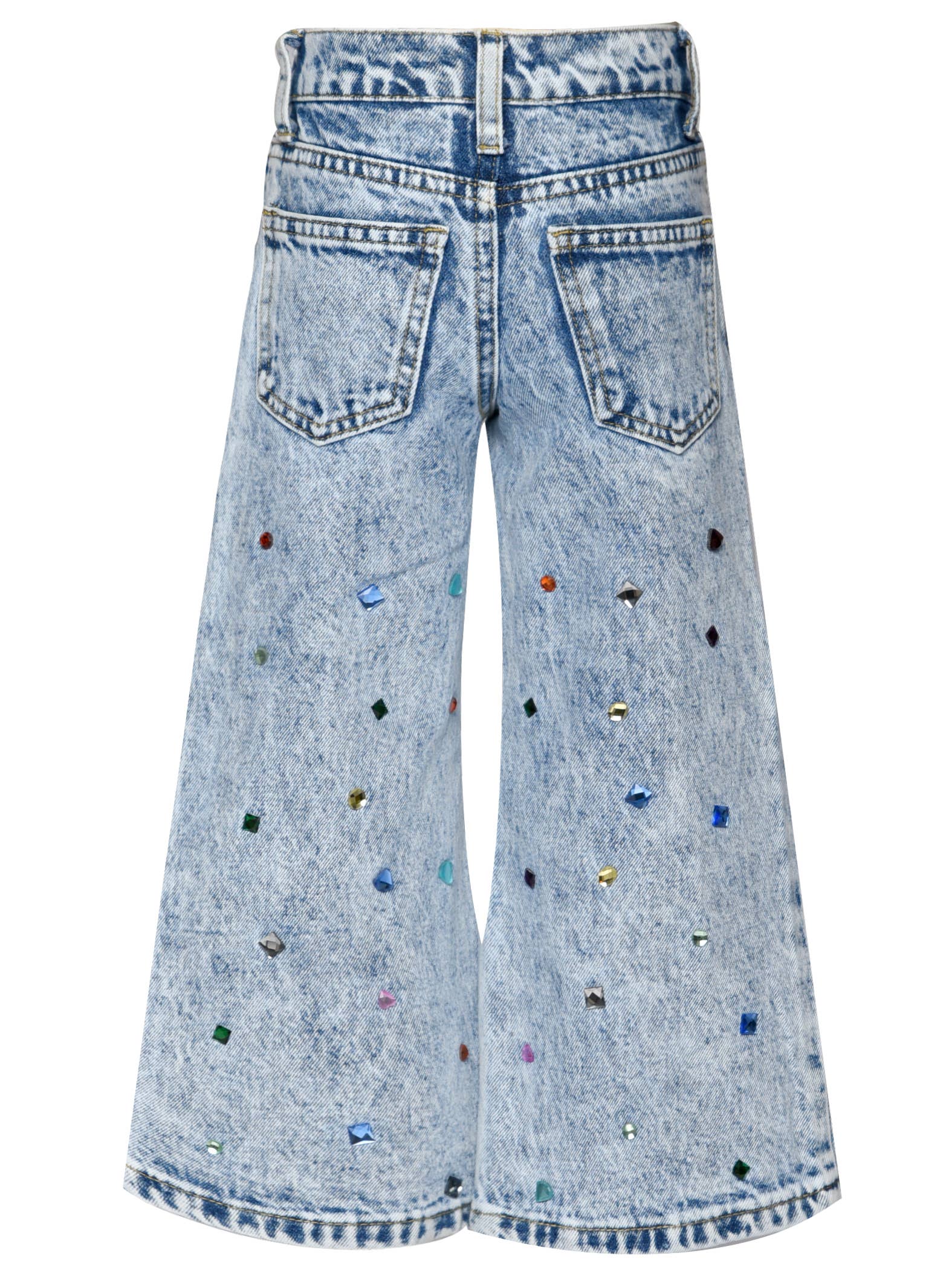 Crystal denim pants