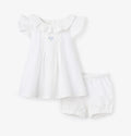 Blue rose dress white