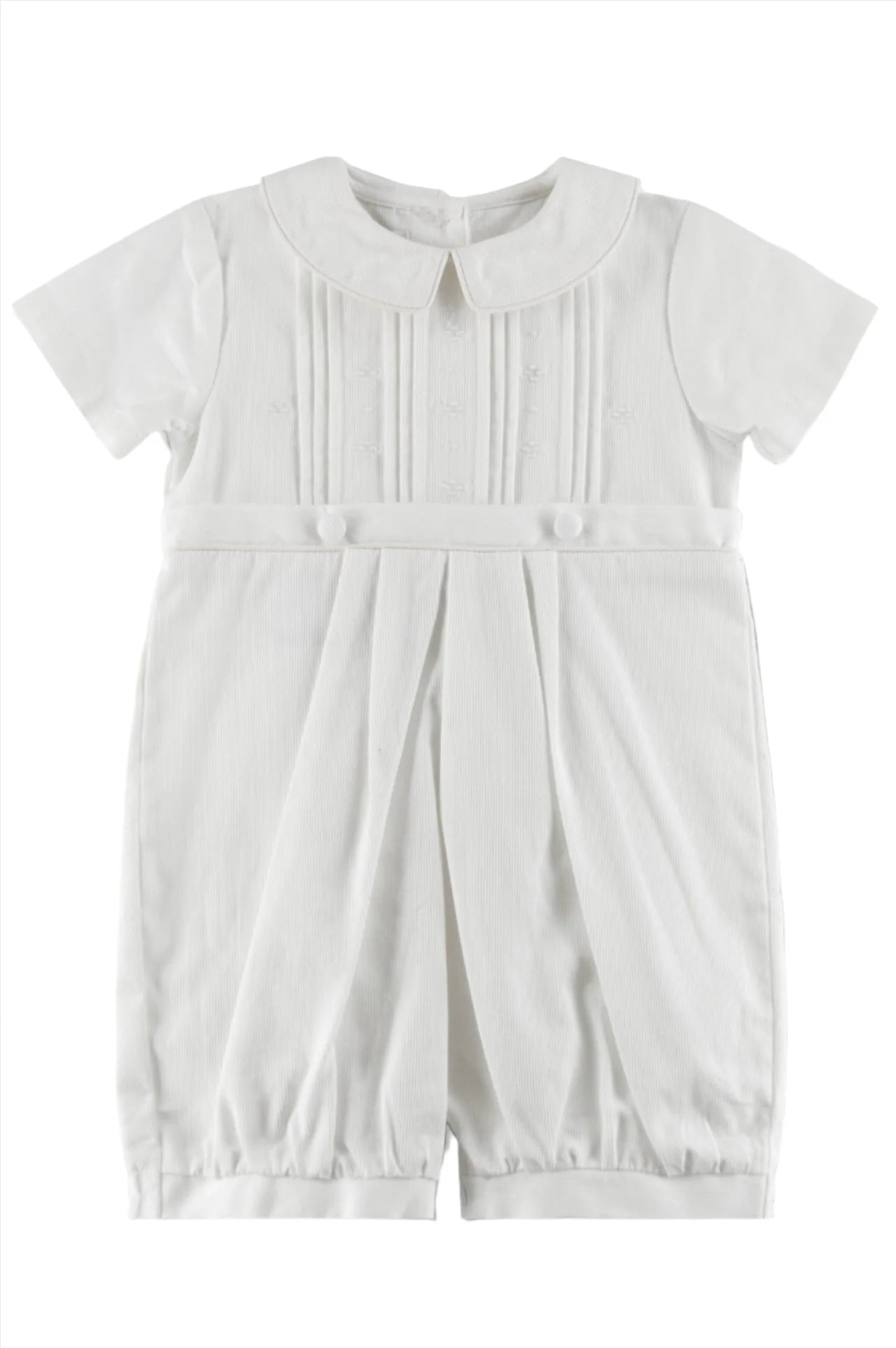 Classy Pique Romper White