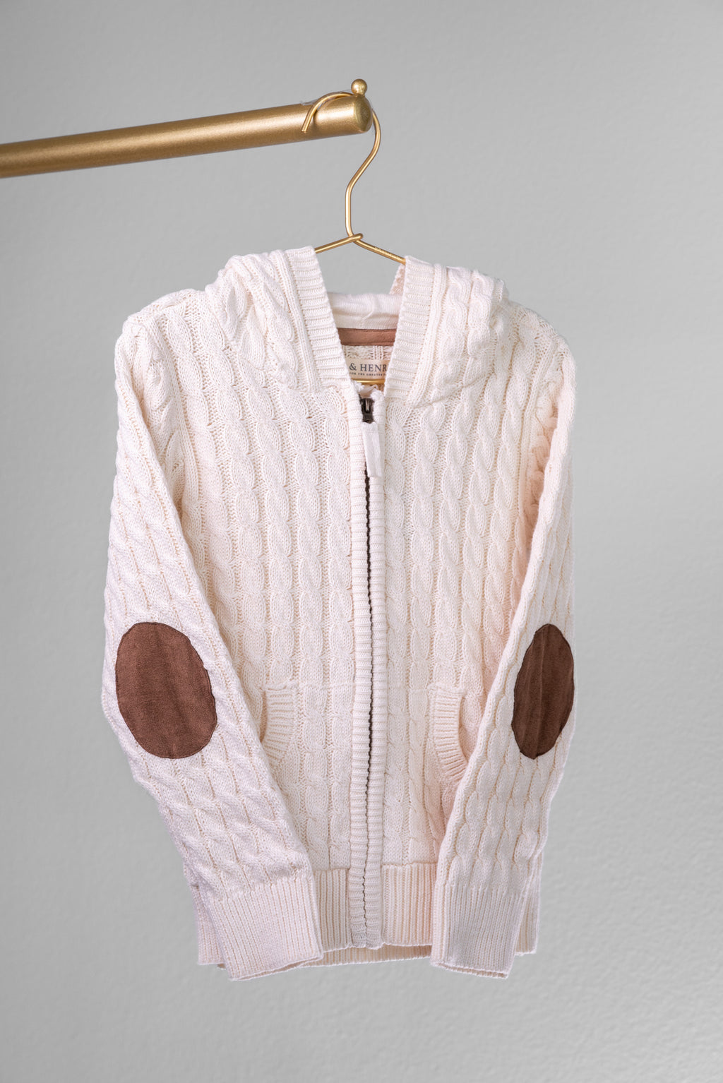 Organic full zip hooded sweater