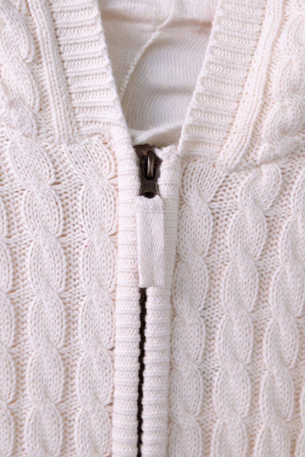 Organic full zip hooded sweater