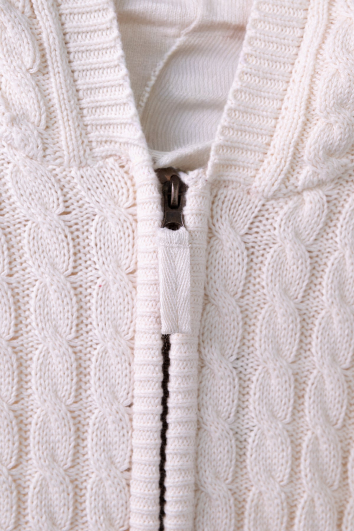 Organic full zip hooded sweater
