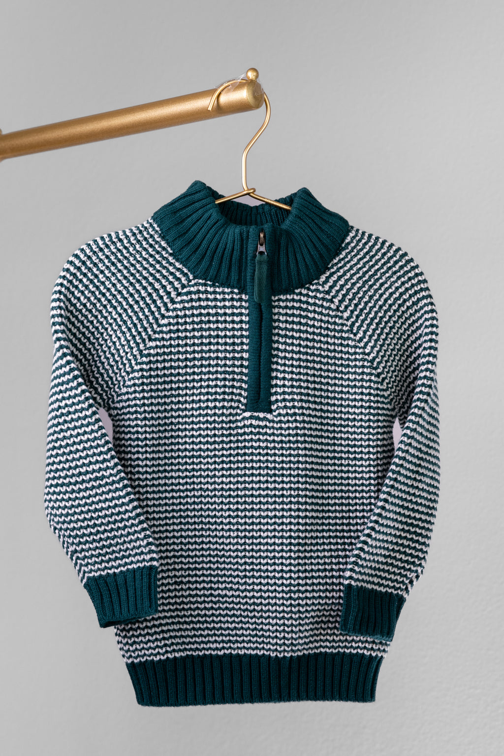 Organic half zip ski sweater