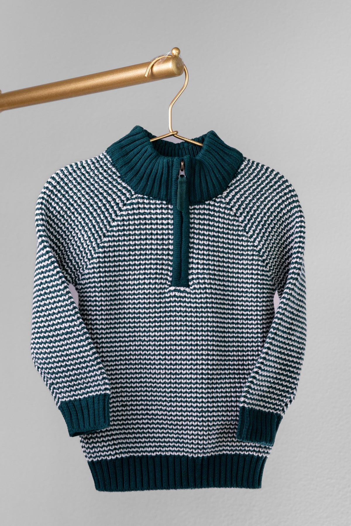 Organic half zip ski sweater
