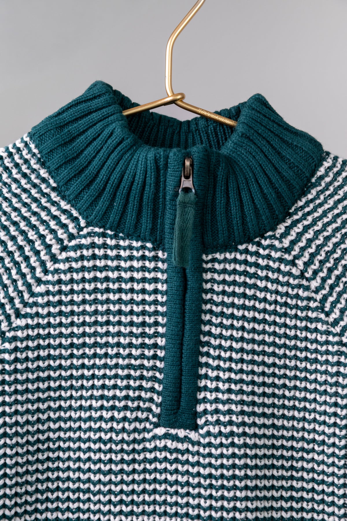 Organic half zip ski sweater