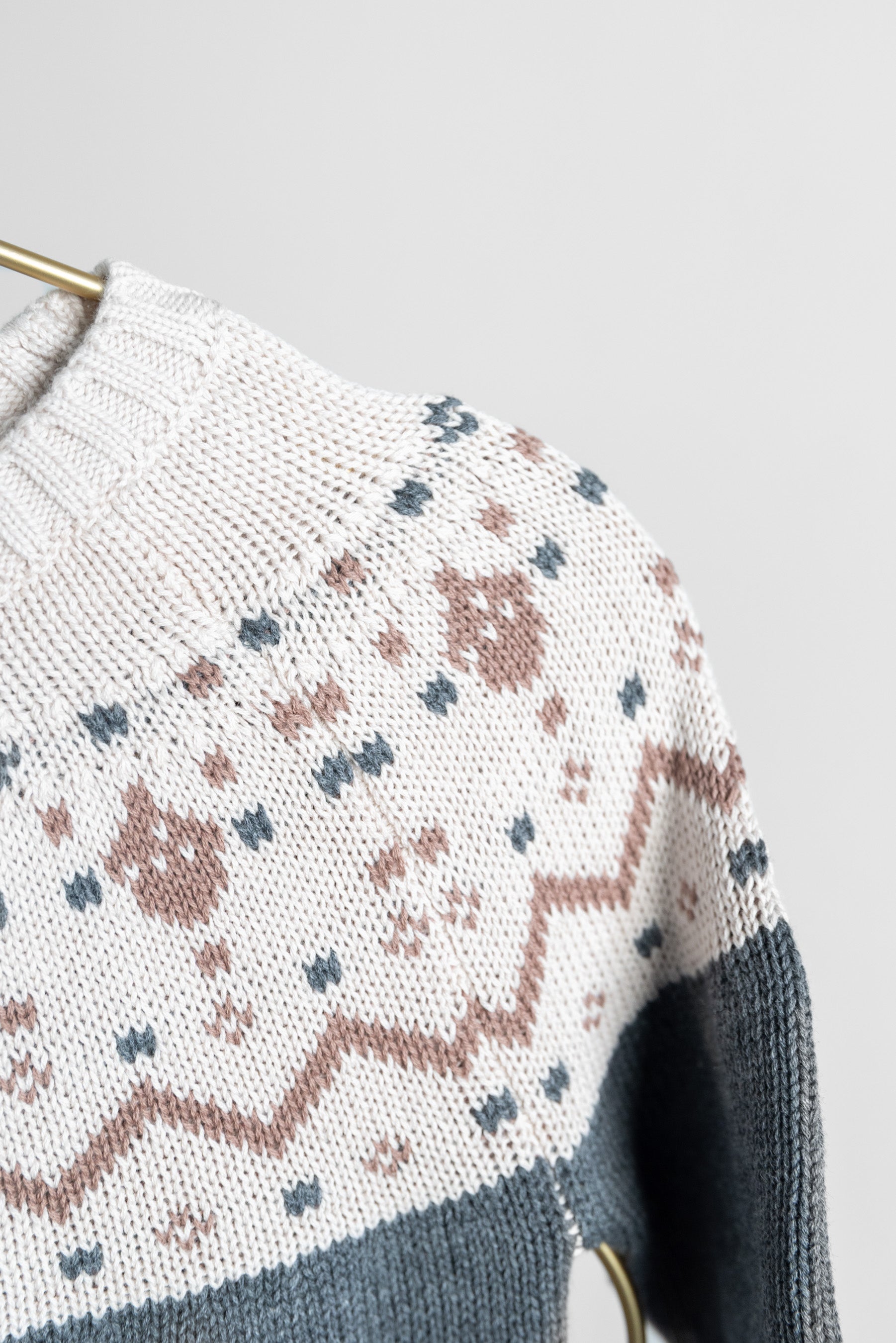 Charcoal Woodland Fairisle Sweater + Plaid Pants