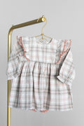 Plaid Ruffle Shoulder Dress