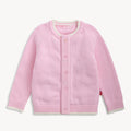 Crew Neck Cardigan Pink