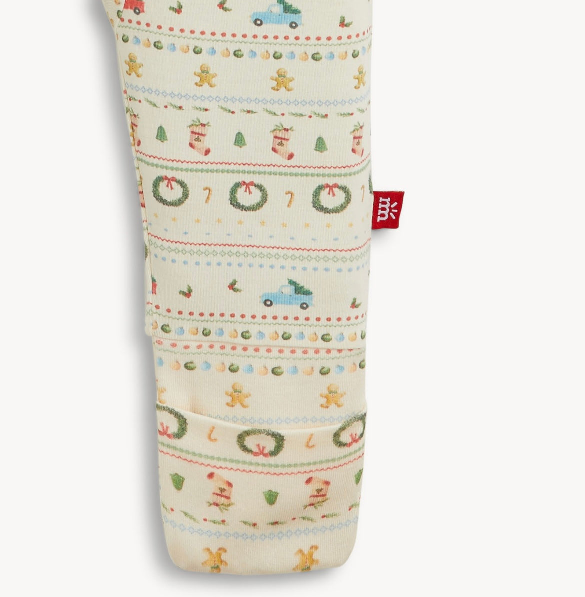 Traditional Christmas Baby Coverall