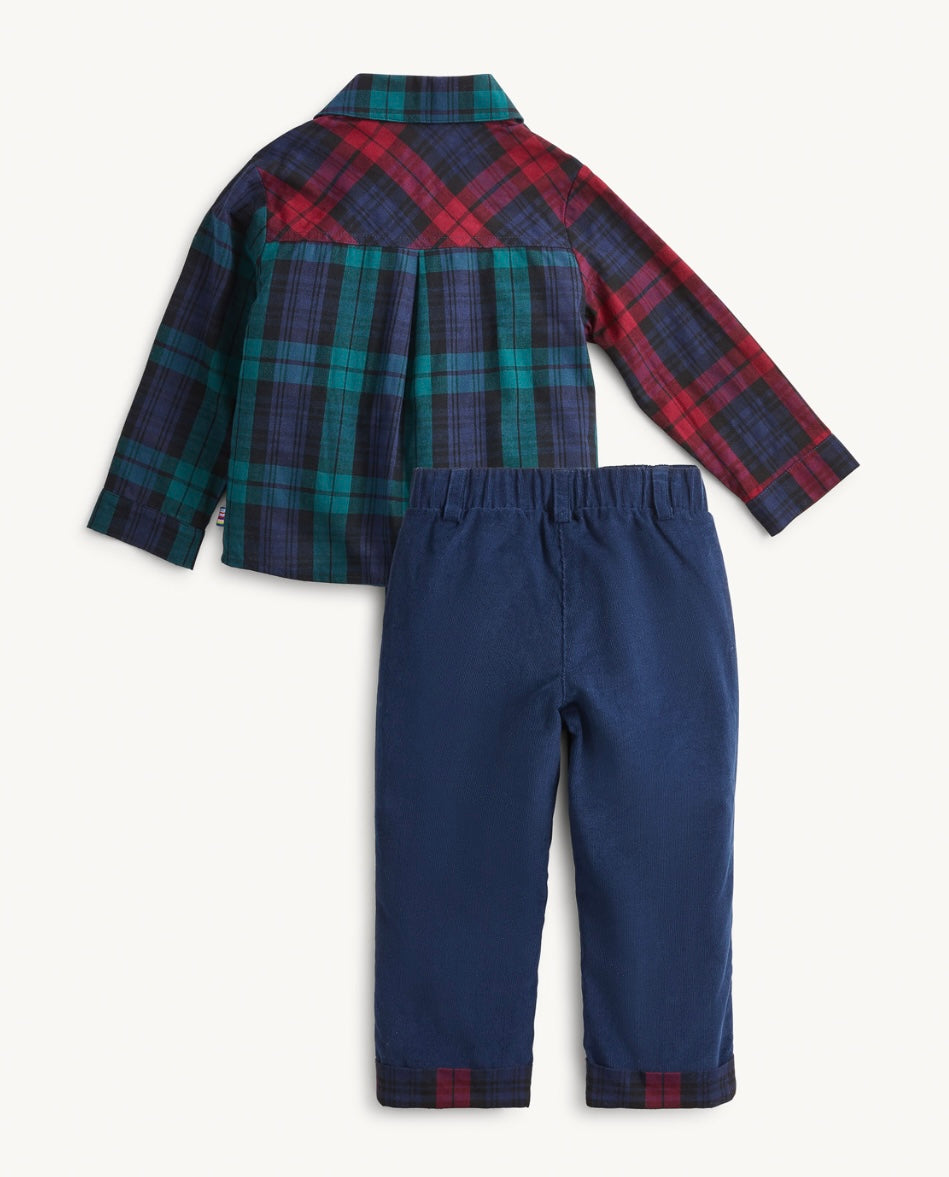 Red Multi Flannel set