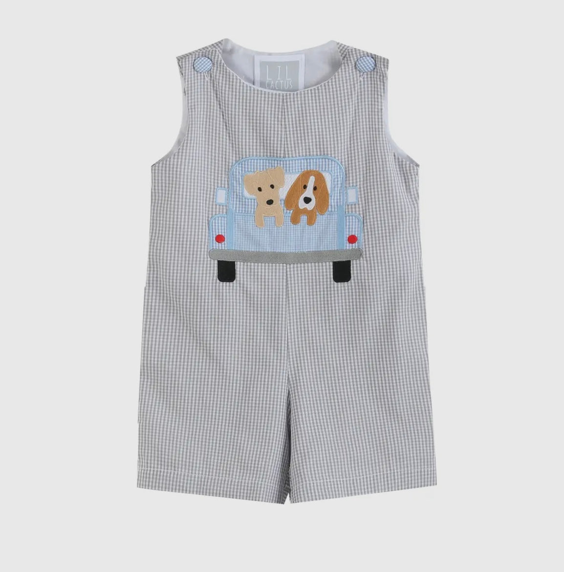 Puppies in Truck Shortalls