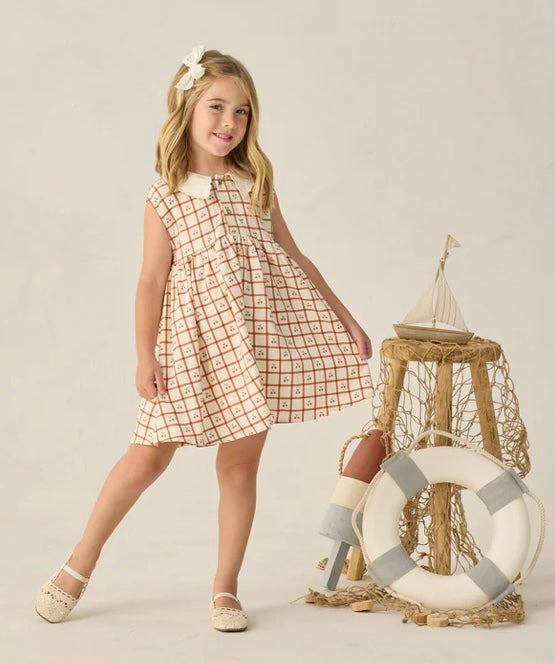 Collared dress cherry
