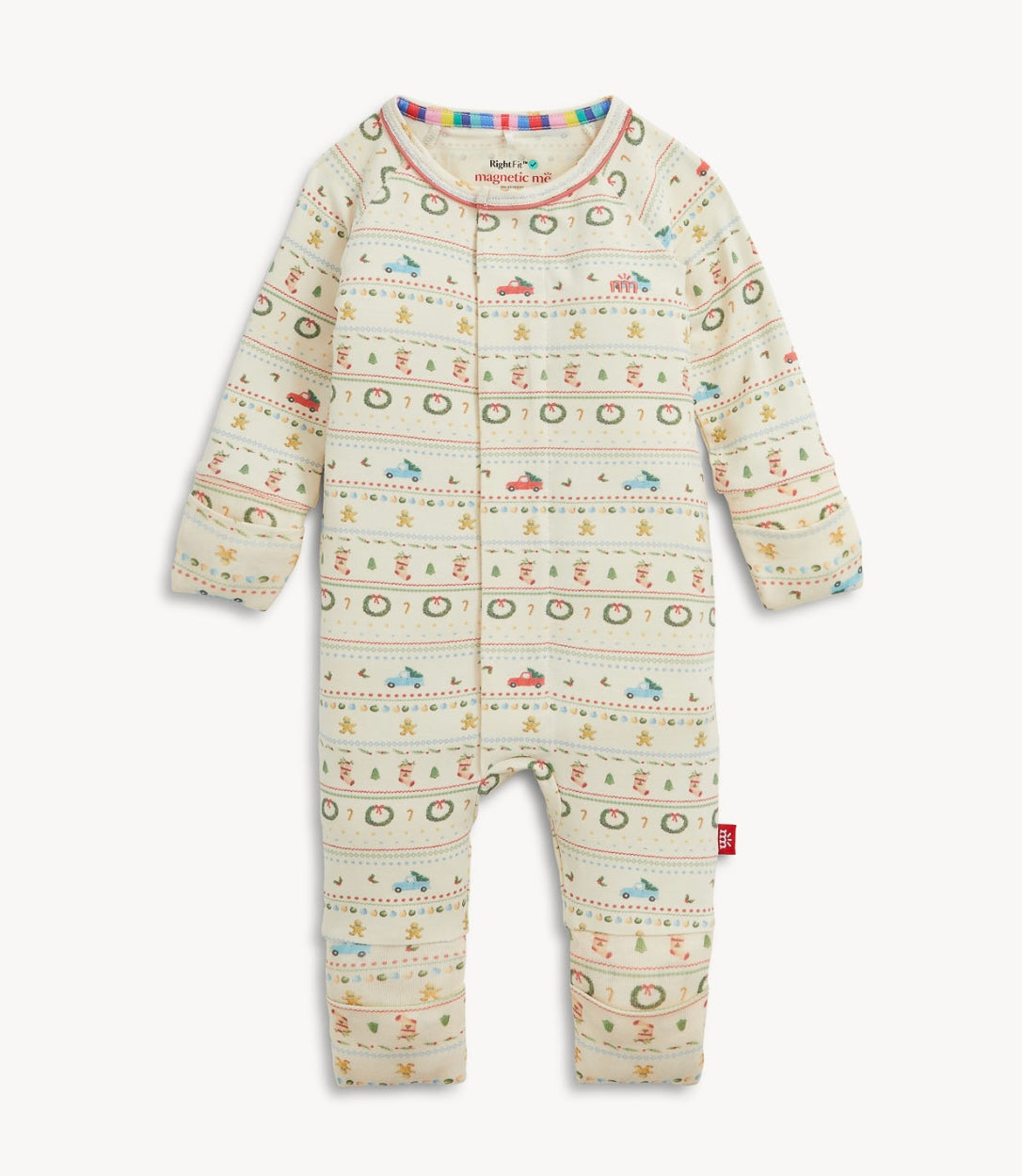 Traditional Christmas Baby Coverall