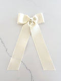 MED cream satin ribbon bow
