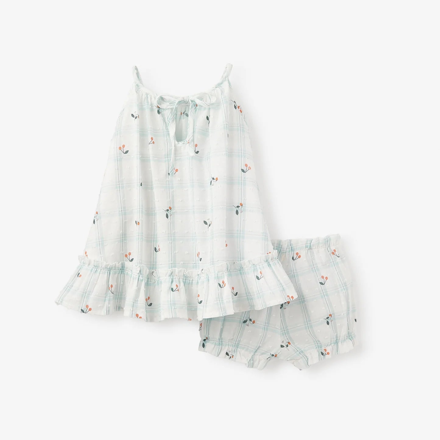 STRAWBERRY PICNIC SWISS DOT SUNDRESS W/ BLOOMER