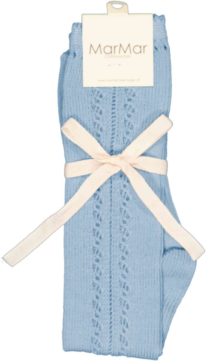 Knee Socks Pointelle Sky Blue