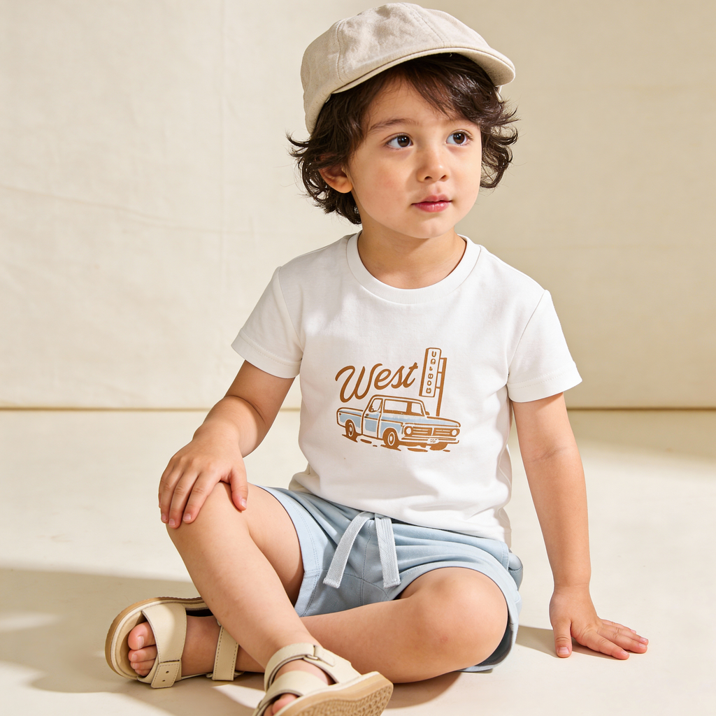 Ford Truck Organic Graphic Tee & Shorts Set