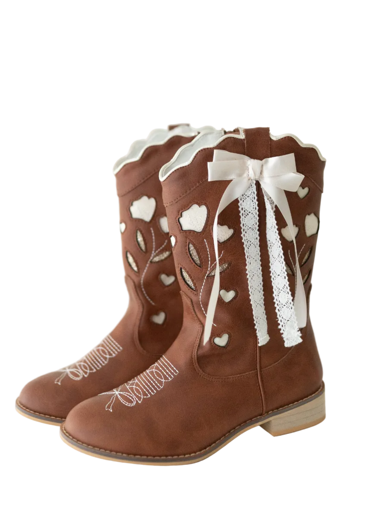 Sweetheart Bow Cowgirl Boots- Brown 2026