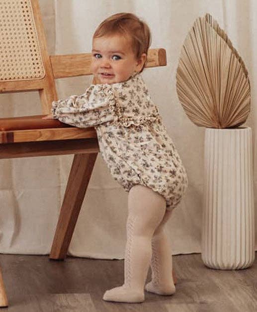 French Lace Cotton Tights