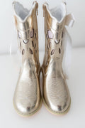 Sweetheart Bow Cowgirl Boots- Gold 2026