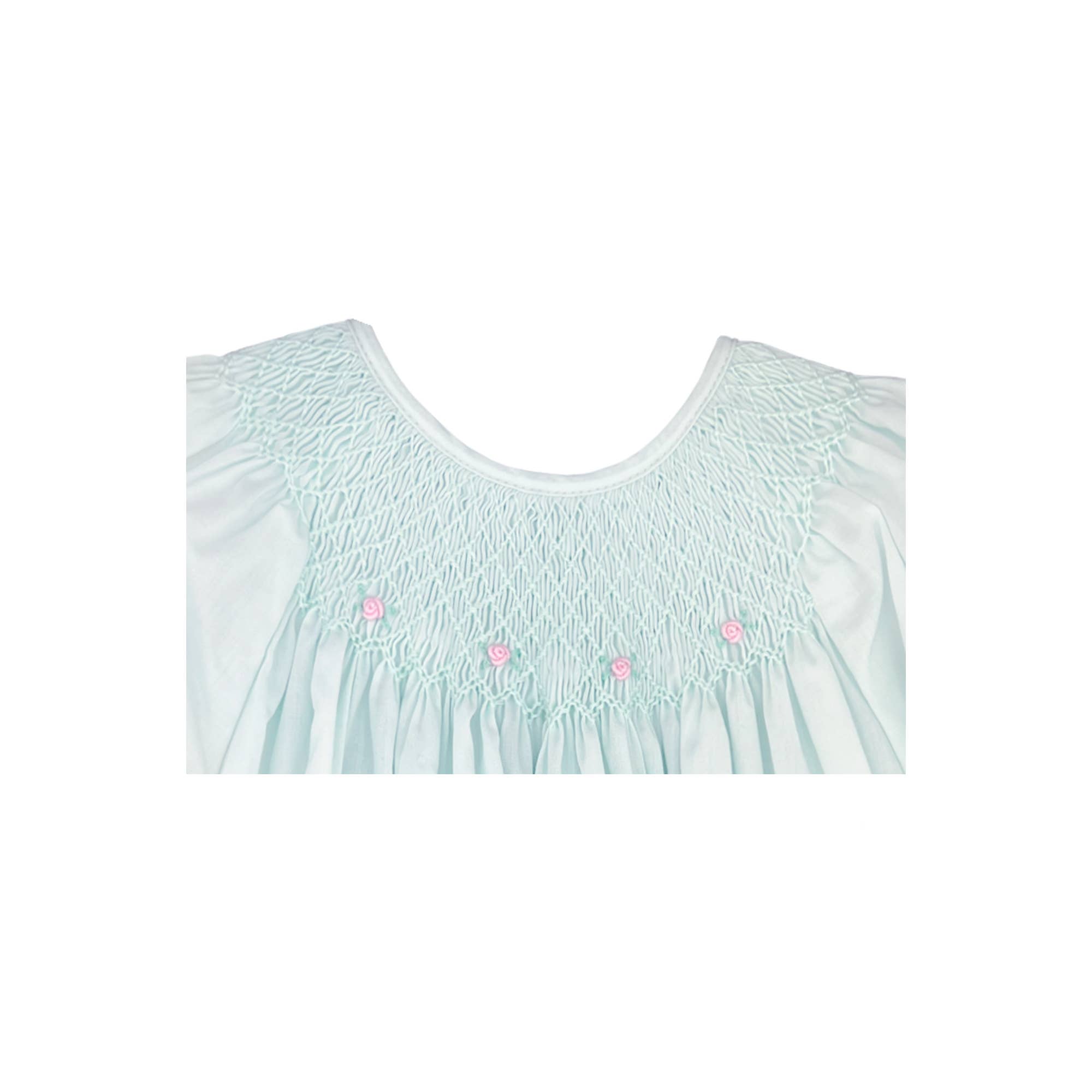 Amelia Mint Bubble Embroidery