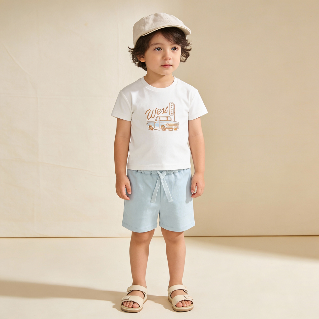 Ford Truck Organic Graphic Tee & Shorts Set