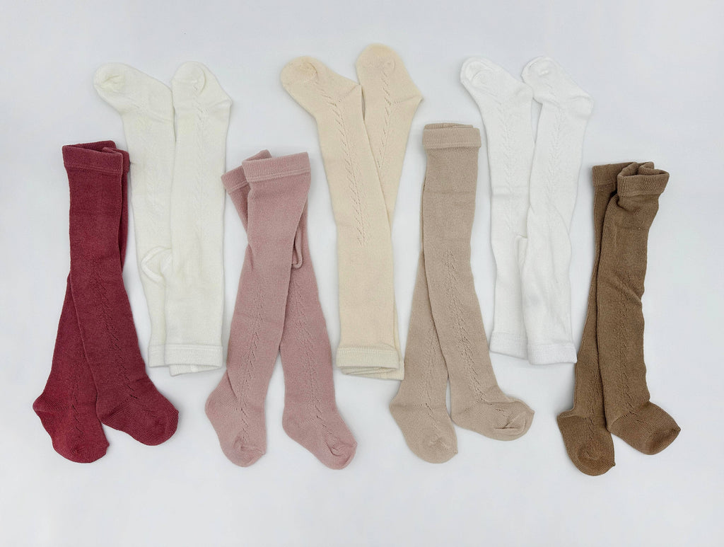 French Lace Cotton Tights