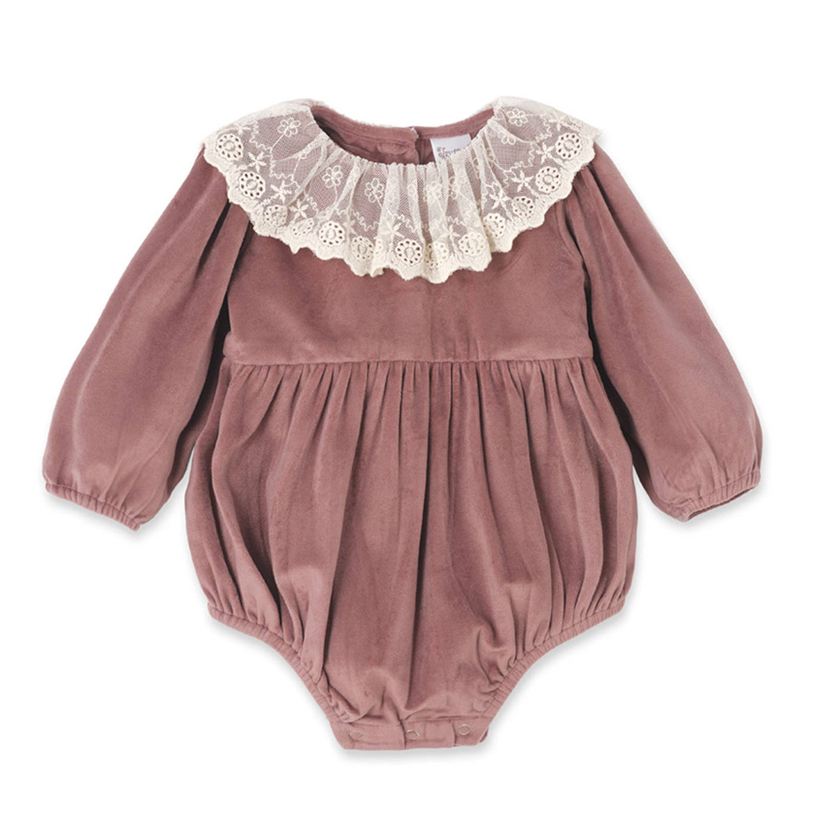 Mauve Velvet  – Lace Collar Special Occasion