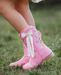 Sweetheart Bow Cowgirl Boots- Pink 2026