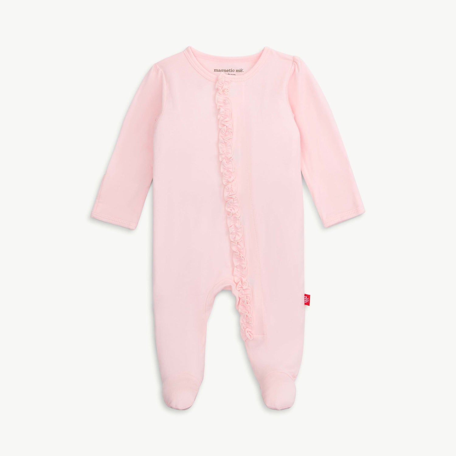 Pink Dogwood Modal Magnetic Ruffle Footie