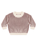 Relaxed Knit Sweater Black Cherry