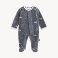 Bear in space velour footie